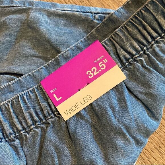 Merona Oversized Wide Leg chambray Pants NWT - Picture 7 of 12